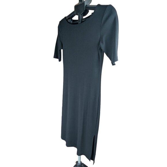 Gap T-Shirt Midi Dress Women's XS Slim Slit Hem Rayon/Polyester Blend - Picture 4 of 8
